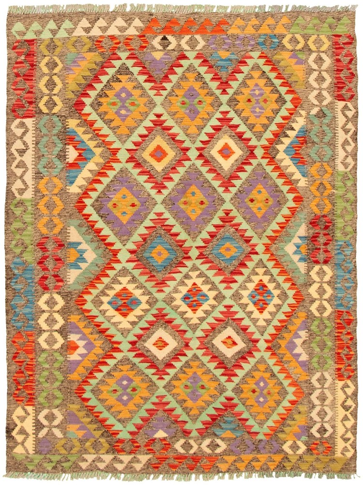 Vintage 4'10" x 6'4" Traditional Wool Hand Woven Oriental Area Rug