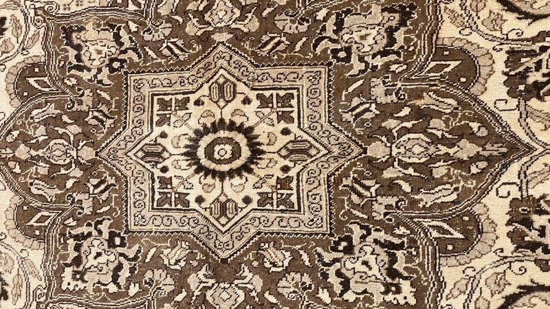 Bohemian Antique 1920-1930's Wool Colored Wool Pile Bunyan Area Rug 6’7x9’5" gallery
