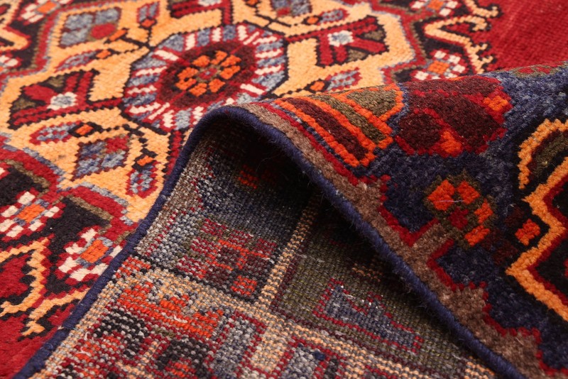 Vintage 3'11" x 7'4" Traditional Hand Knotted Vegetable Dye Wool Area Rug gallery