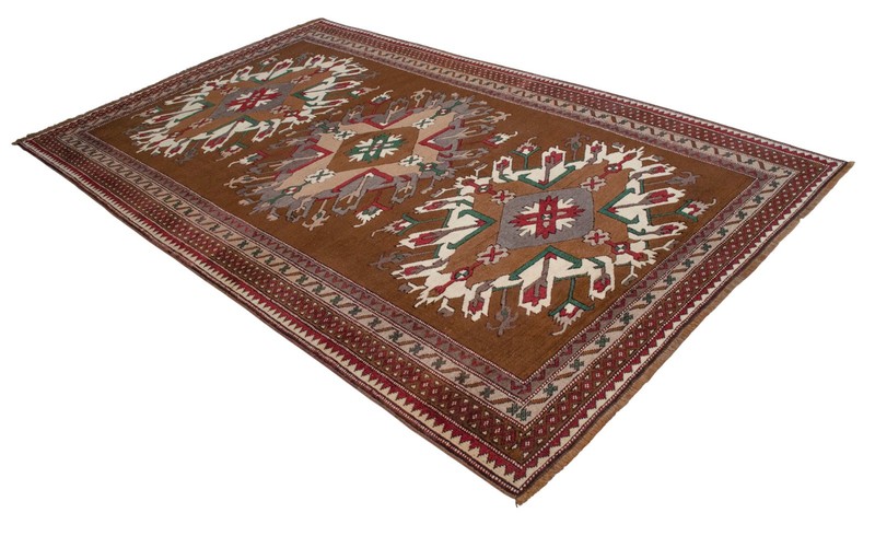 NOS 1960s 6'x10'2" Hand-Woven Turkish Anatolian Tribal Wool Rug | Unused Vintage gallery