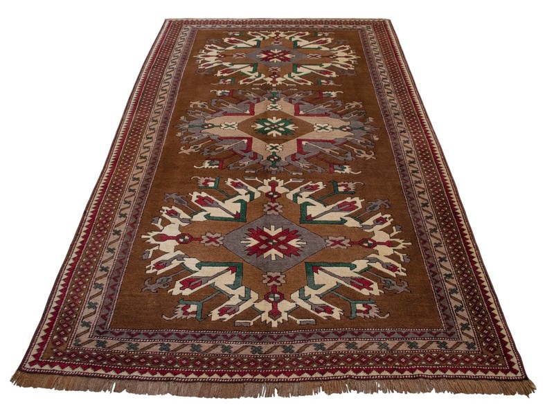NOS 1960s 6'x10'2" Hand-Woven Turkish Anatolian Tribal Wool Rug | Unused Vintage gallery