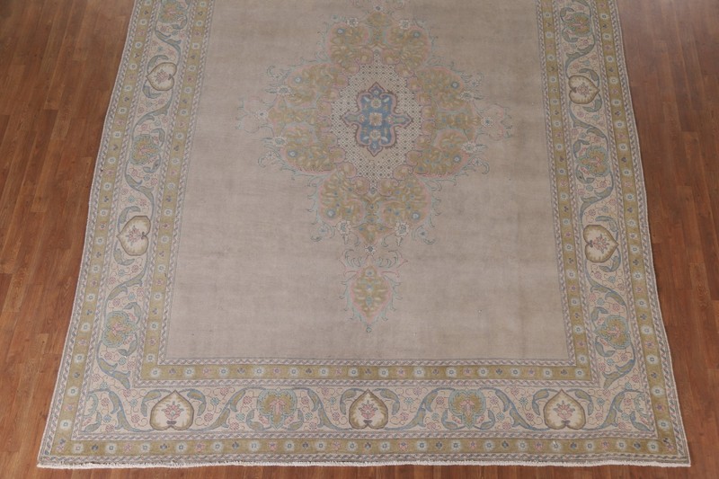 Distressed Floral Traditional Living Room Large Rug 10x13 Handmade Wool Carpet gallery