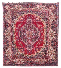 Genuine Hand Knotted Antique Yamoud Wool Area Rug 13 x 10 Ft