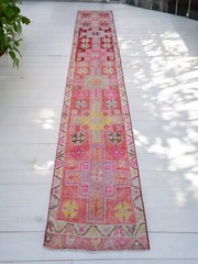 Turkish Rug HandMade Rug Tribal Rug Narrow Runner Rug 2 x 12 ft Kitchen Runner