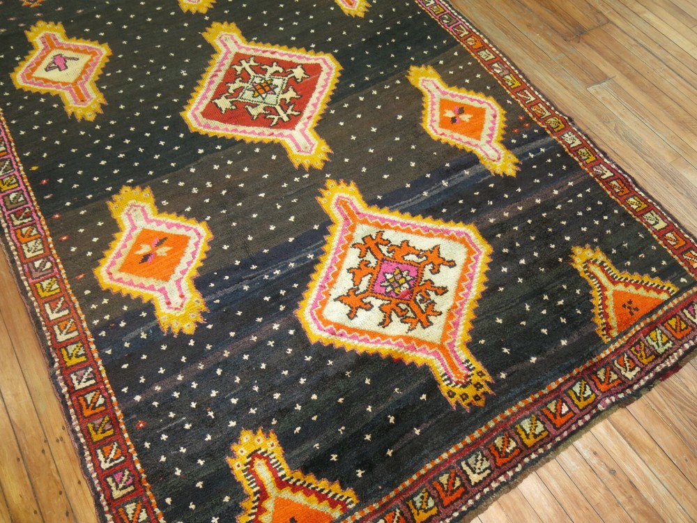 Vintage Turkish Ushak Oushak Kars Gallery Rug Size 5'7''x14'3''