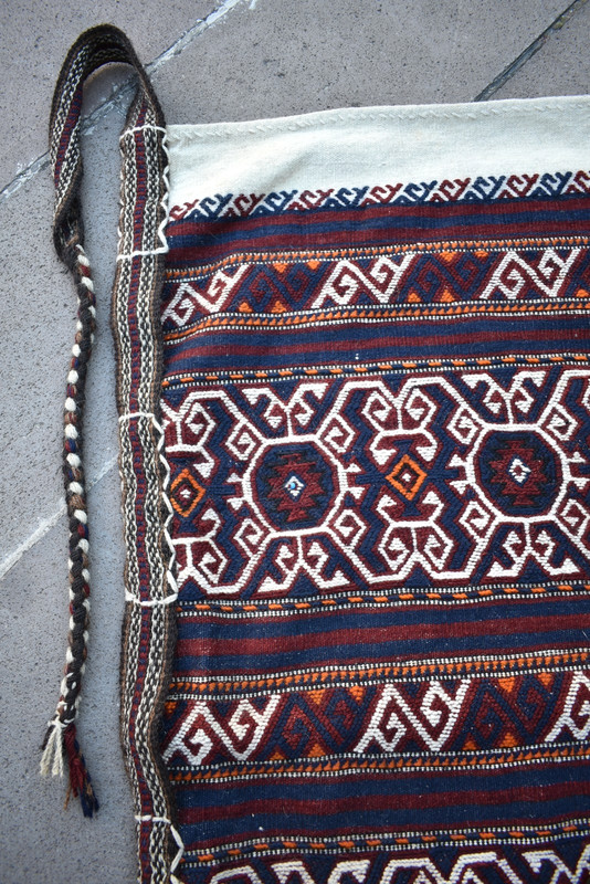Antique Turkish Rug 29'' x 49'' Collectors Item Sumak Bergama Camel Bag Wall Rug gallery