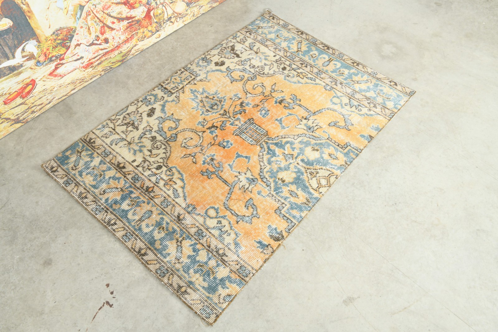 3x4 Turkish Area Rug Hand-Knotted Vintage Oushak Small Wool Rug Decor Carpet,966 gallery