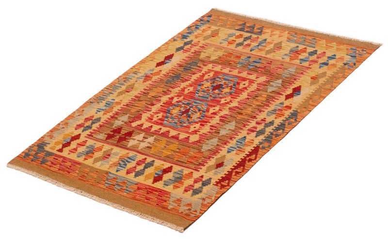 Vintage Hand Woven Area Rug 3'5" x 4'9" Traditional Wool Oriental Carpet gallery