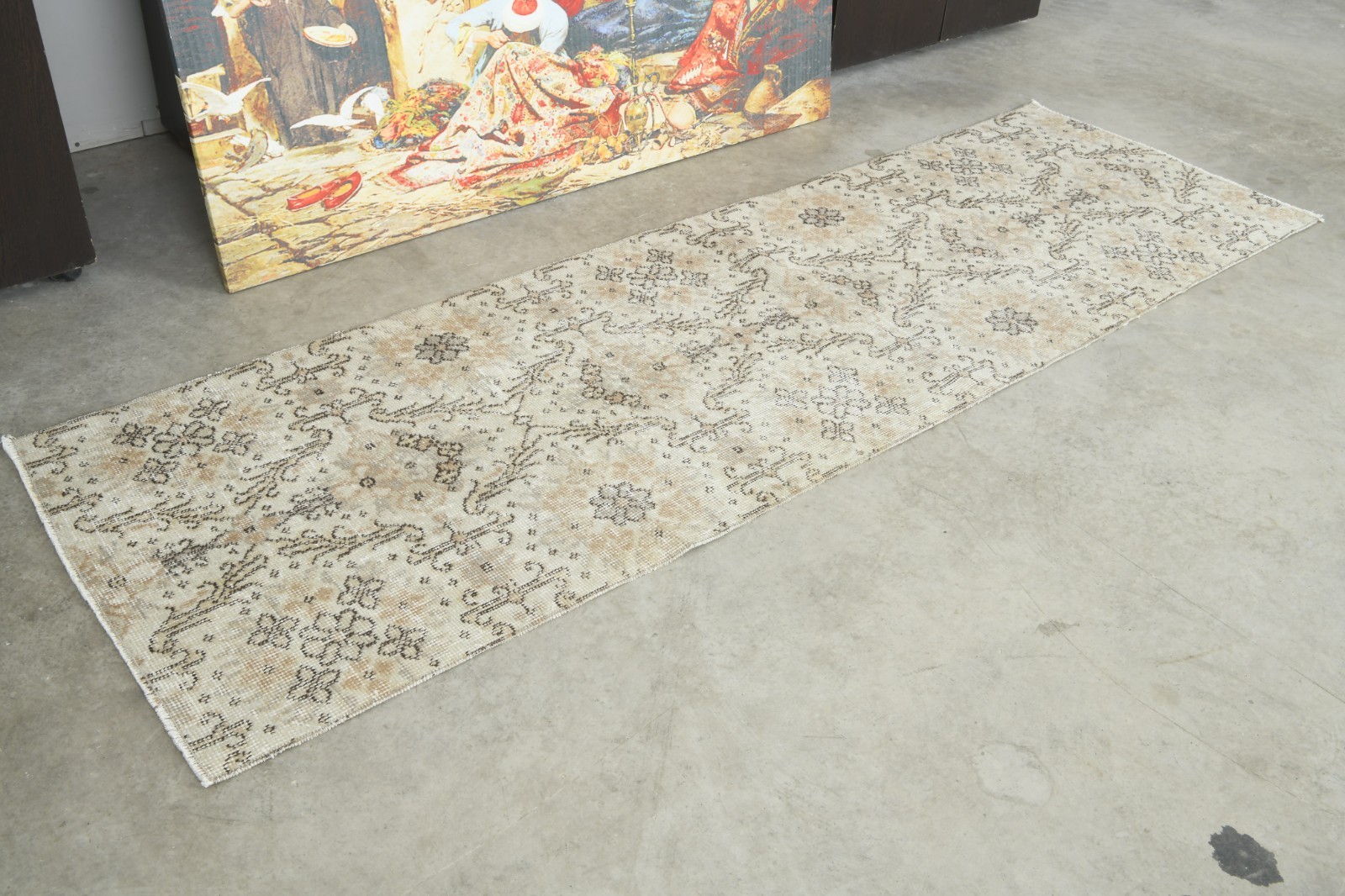 2x7 Turkish Runner Hand-Knotted Vintage Oushak Wool Rug Runner Slim Carpet,1125 gallery