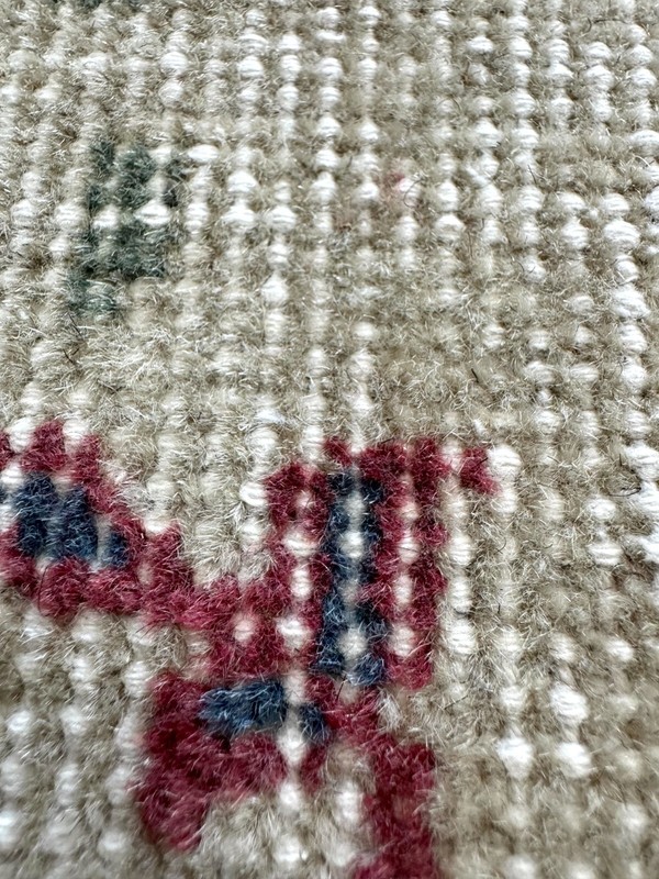 4x7 Beige Oushak Rug, Handwoven Vintage Rug, Turkish Rug, Handmade Wool Area Rug gallery