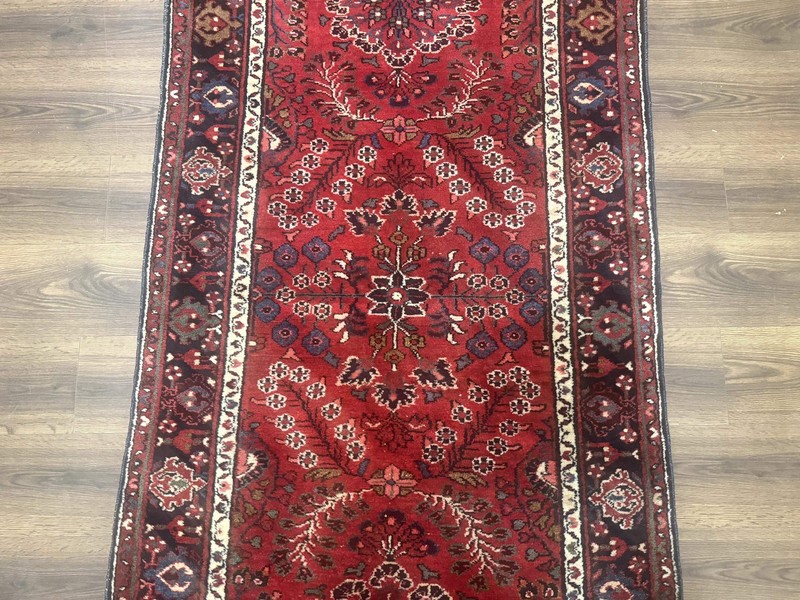 Red Per'sian Malayer Rug 2.6 x 8.6 Floral Antique Carpet gallery