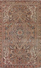 Vintage Floral Area Rug 6×11 Traditional Hand-knotted Wool for Living Room