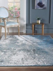 Oriental Area Rugs Blue-Gray Abstract Modern Living Room Carpet Contemporary Rug
