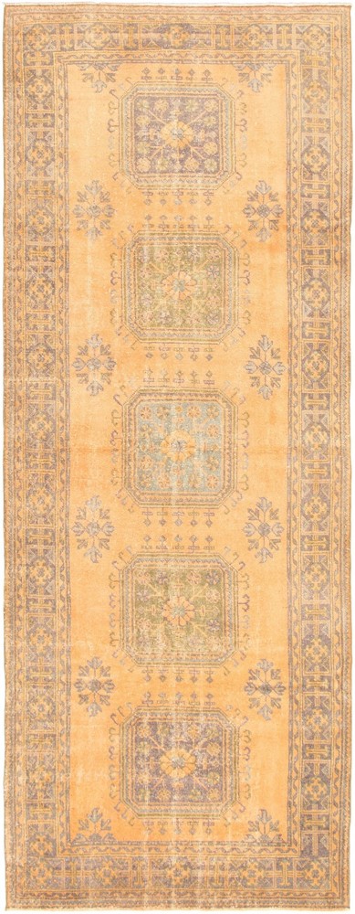 4'7" x 11'9" Vintage Hand-knotted Runner Rug Traditional Oriental Wool Carpet
