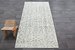 Oushak Turkish Vintage Rug 3×6 Kilim Rug Anatolian Handmade Boho Decor BEIGE