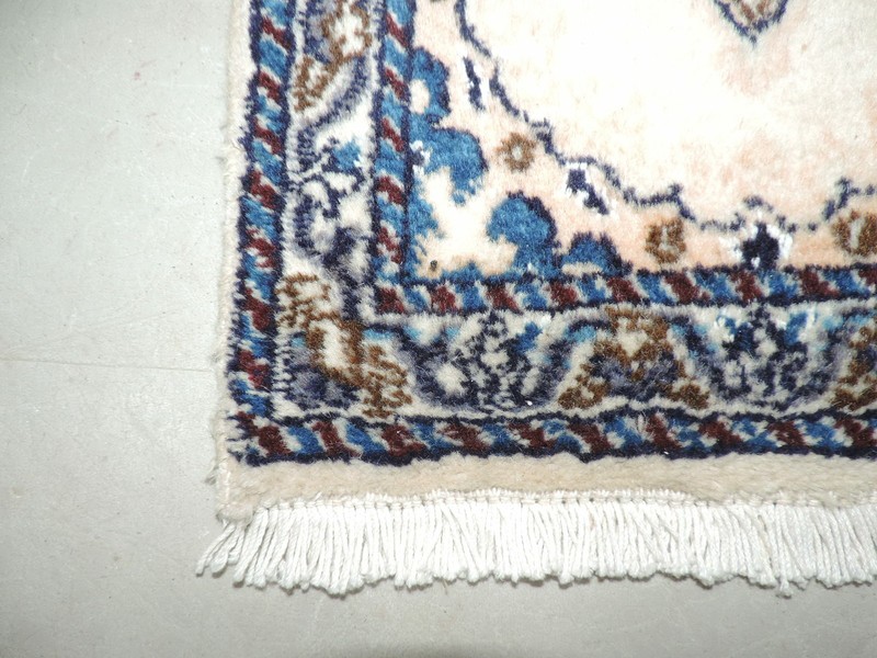 Handmade Nain Wool and Silk Rug gallery