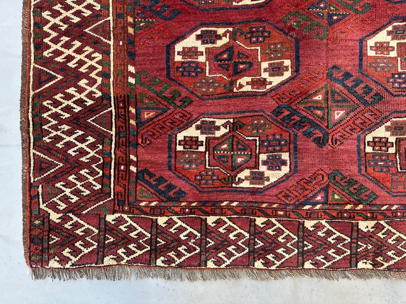 COLLECTORS' PIECE Antique Russian Turkoman Bokhara Tekke Turkmenistan Carpet gallery