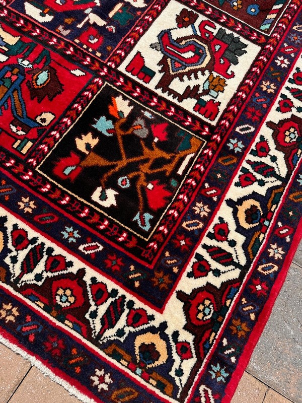 Handmade Vintage 4 Seasons Design Oriental Rug,Garden Motifs,Light Distress,7x10 gallery