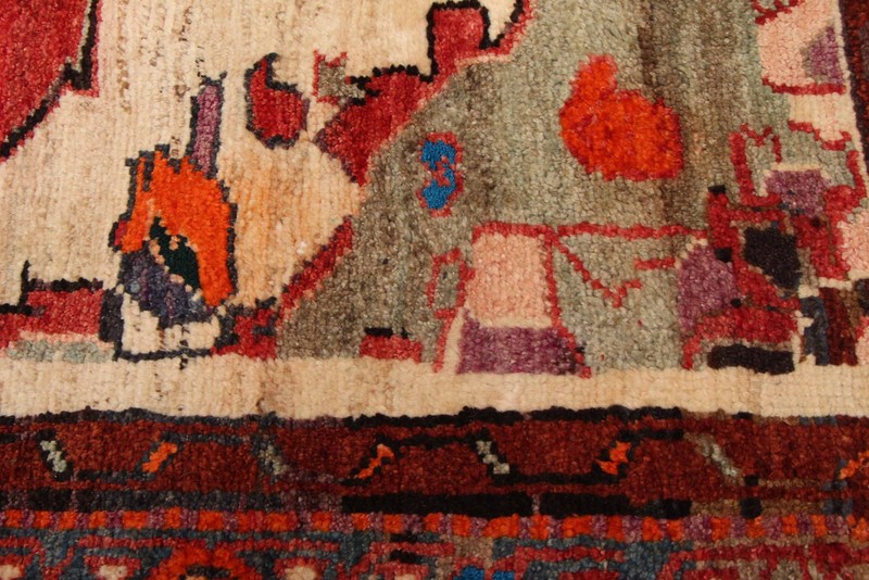 Vintage 6'10" x 9'7" Traditional Hand Knotted Vegetable Dye Wool Area Rug gallery