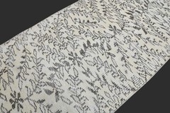 WHITE Turkish Oushak Rug 2×4 Vintage Handmade Anatolian Small Doormat Kilim