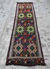 2’4 x 8’11 Ft Handmade vintage afghan suzzani kilim runner rug, Tribal kilim rug