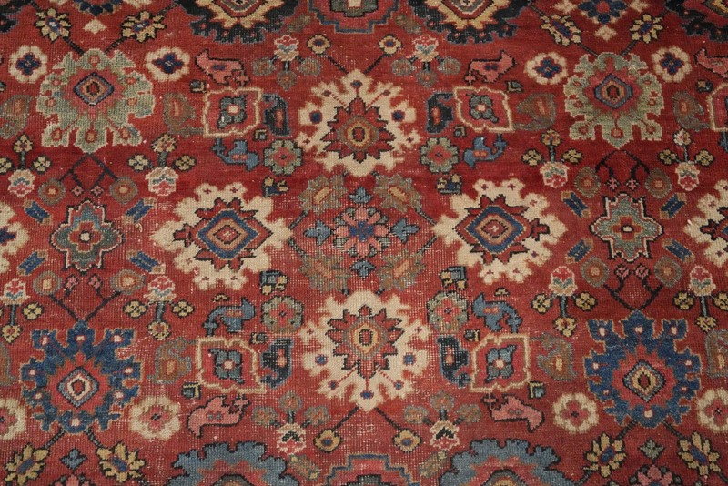 Pre-1900 Vegetable Dye Traditional Antique Rug Palace Size Handmade Carpet 11x14 gallery