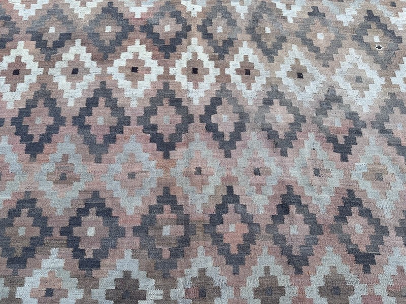 9'8 x 16'3 ft Vintage Afghan Kilim Flatweave Wool Large Muted Traditional Rug gallery