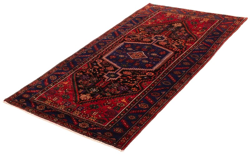 Vintage Hand-Knotted Area Rug 4'10" x 9'2" Traditional Oriental Wool Carpet gallery