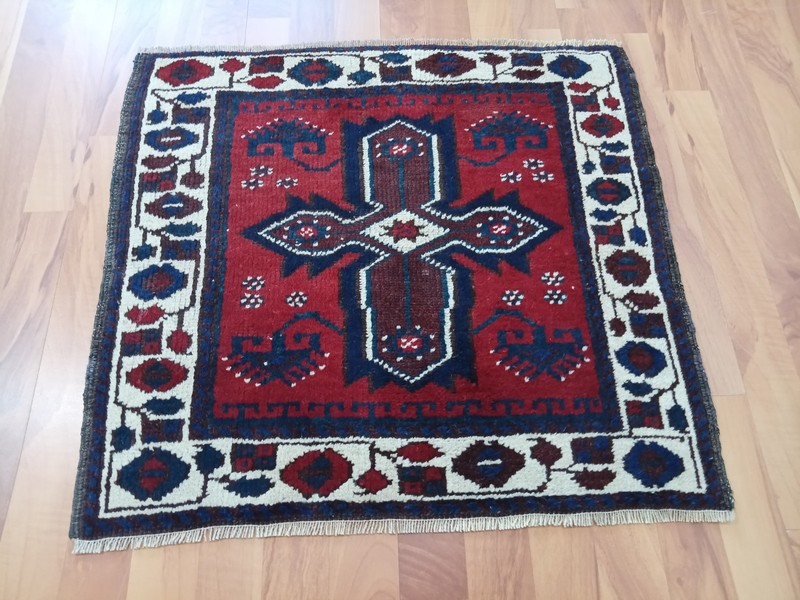 Antique Star Blue Rug, Heimdecor Blauer Teppich, Tribal Village Rug, Handmade gallery