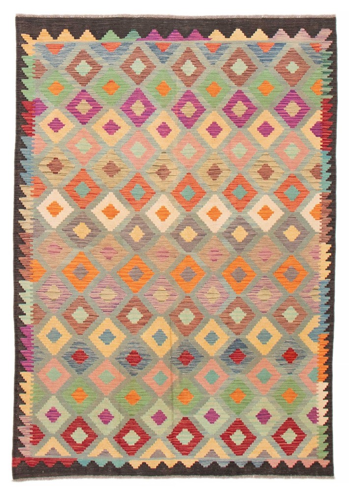 Vintage Hand Woven Area Rug 5'9" x 7'10" Traditional Wool Oriental Carpet