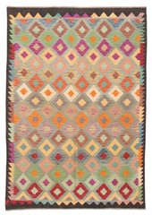 Vintage Hand Woven Area Rug 5’9″ x 7’10” Traditional Wool Oriental Carpet