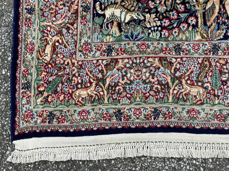 ANTIQUE FIINE SIGNED HONARY KIRMAN TREE OF LIFE ORIENTAL RUG 5.9x9 VEGY DYE gallery