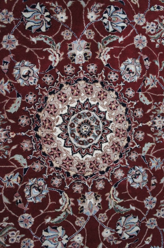 Vintage Chinese Oriental Sino Floral All Over Medallion Area Rug Carpet 5' x 8' gallery