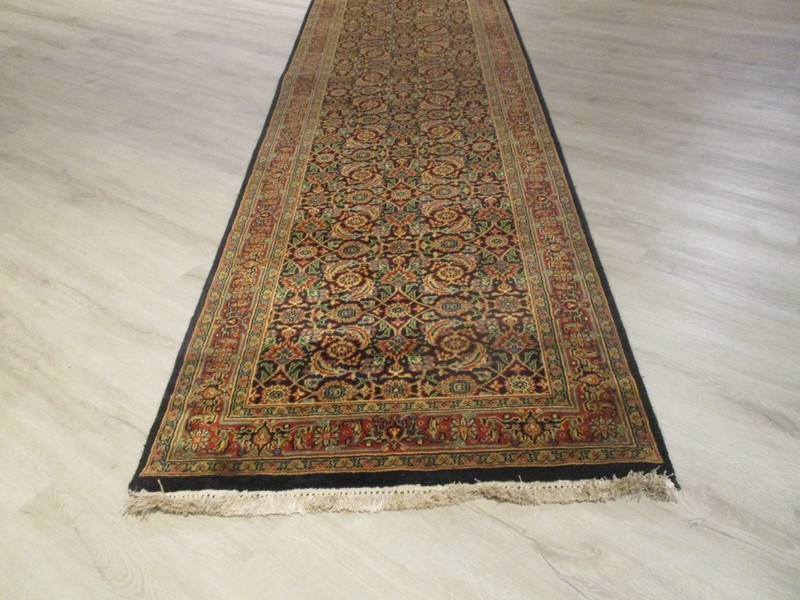 20' FEET Runner Herati Mahi Allover-pattern Handmade-knotted Rug Wool 583140 gallery
