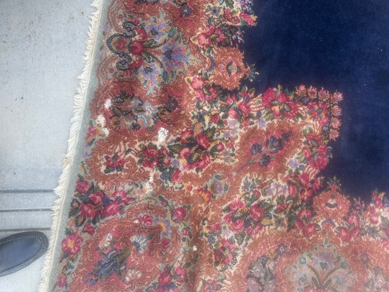 Karastan Rug 10.0x14.0 Antique blue rug , Wool Pile, Vintage Discontinued gallery