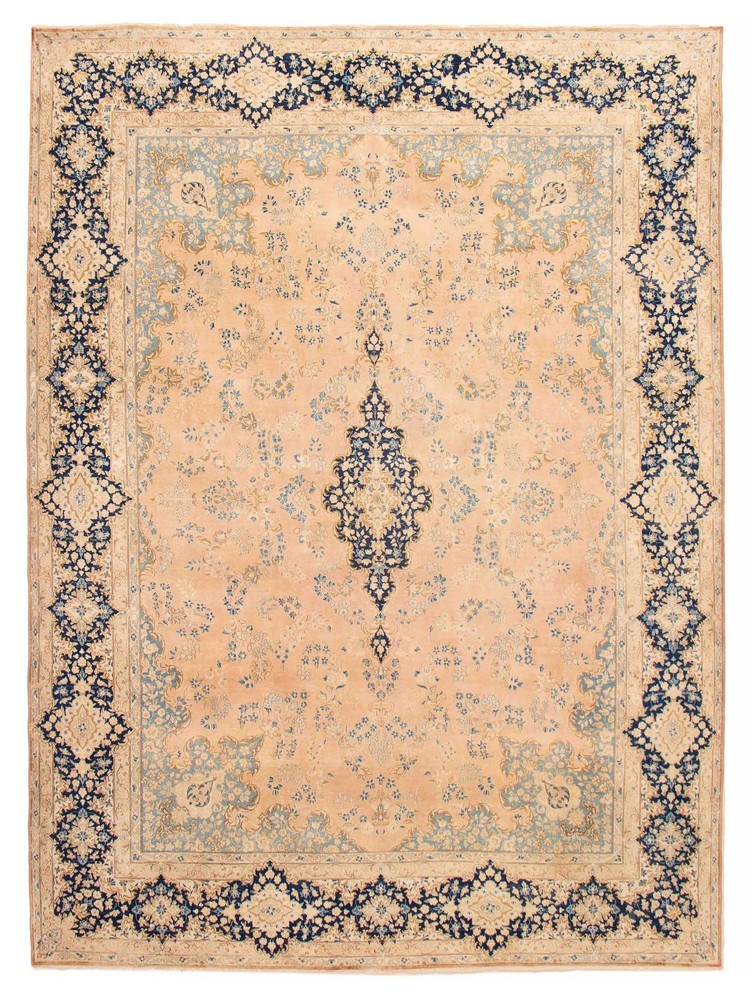 Vintage Traditional Hand-Knotted Area Rug 10'0" x 13'5" Oriental Wool Carpet