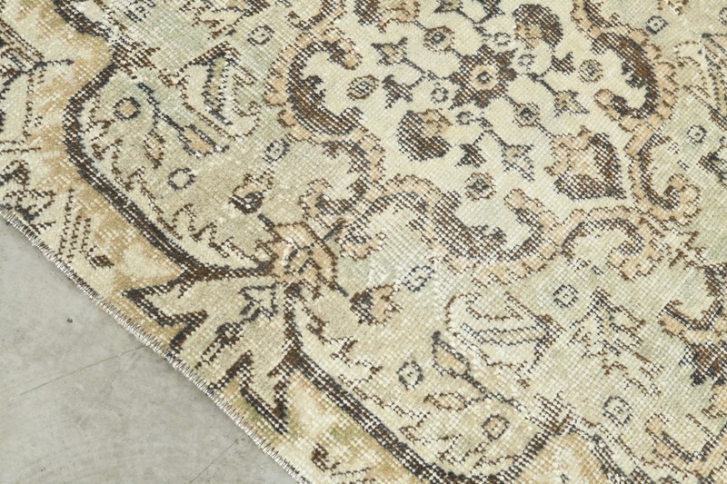 3x9 Turkish Antique Runner Rug Anatolian Hand-Knotted Vintage Oushak Carpet,199 gallery