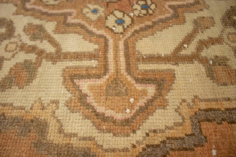 Hand-Knotted Antique Oriental Rug Muted Rust Floral Style Vintage Carpet 6X10 ft gallery