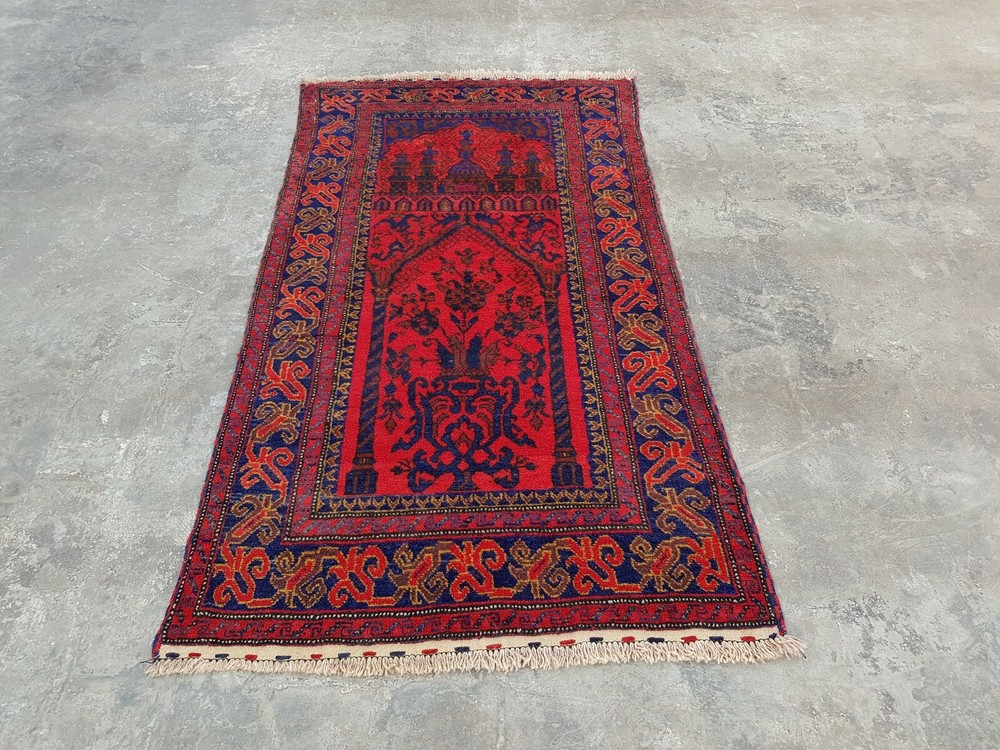 Afghan Prayer Rug Best Trible Baloch Rug 153x85 cm / Oriental Wool Rug