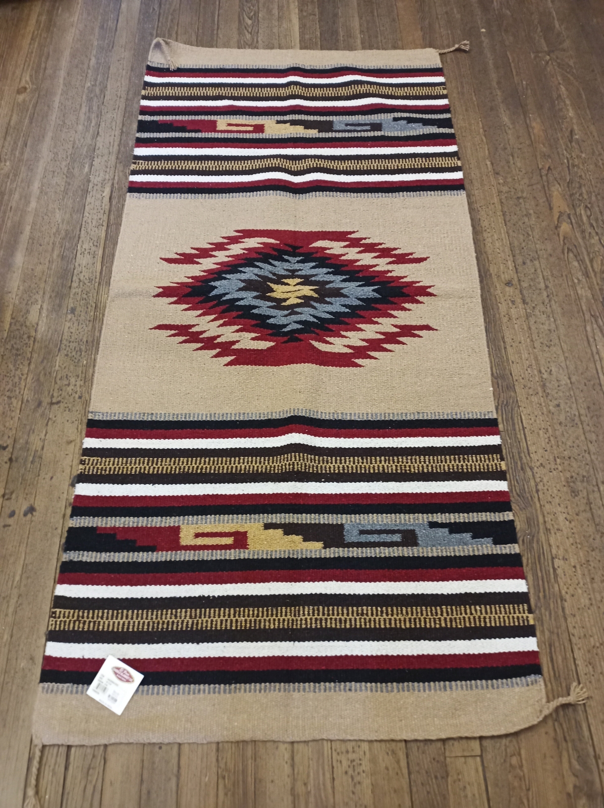 Handwoven Southwest Design Acrylic Rug; 32"x64" gallery