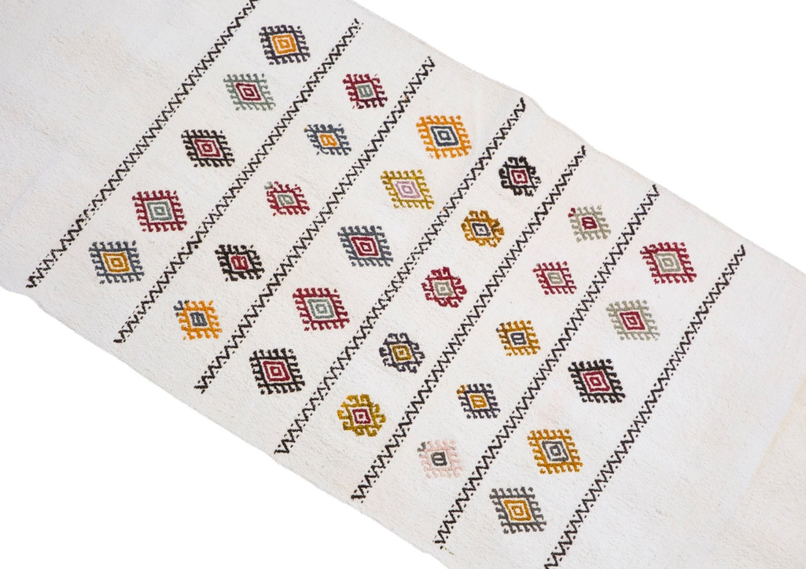 Extra Long Vintage Kilim Runner Rug 72x458 cm | 2'4" x 15'0" Turkish Wool Rug gallery