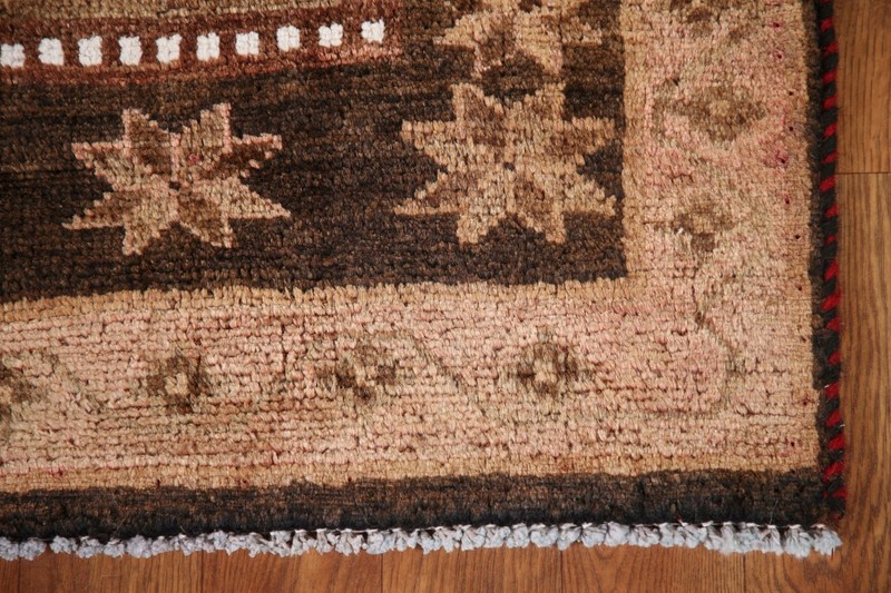 Semi-antique Ardebil 10 ft. Runner Rug Handmade Low Pile Wool Carpet 4x10 gallery