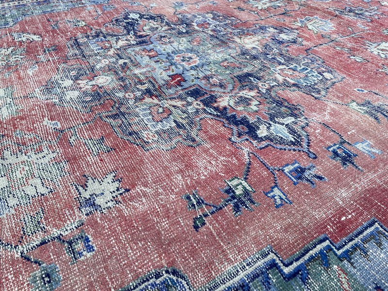Turkish Vintage Rug, Handmade Wool Rug, Bohemian Large Rug, 8,1 x 11, ft gallery