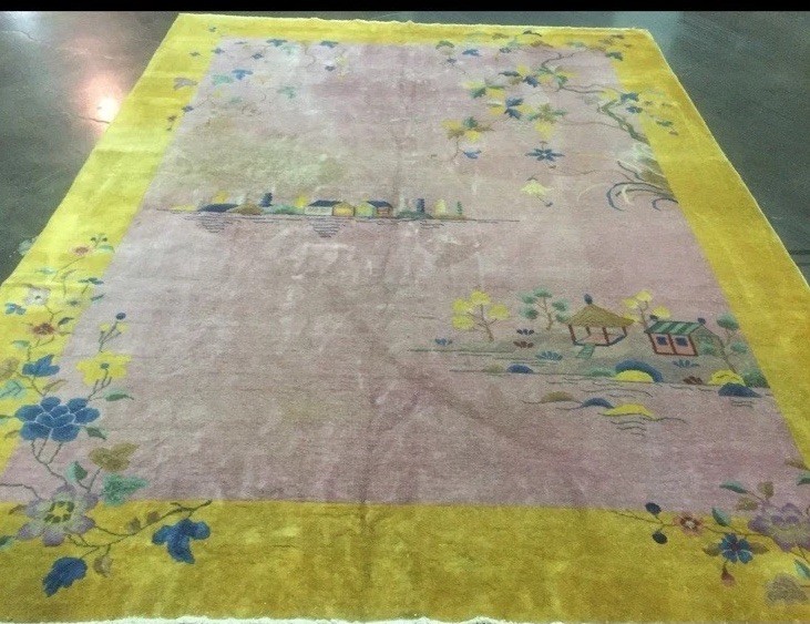 Antique Chinese Art Deco Rug