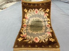 2’5×4’4ft Vintage Moroccan Hand Knotted Wool Rug Floral Shaggy Area Moss Carpet