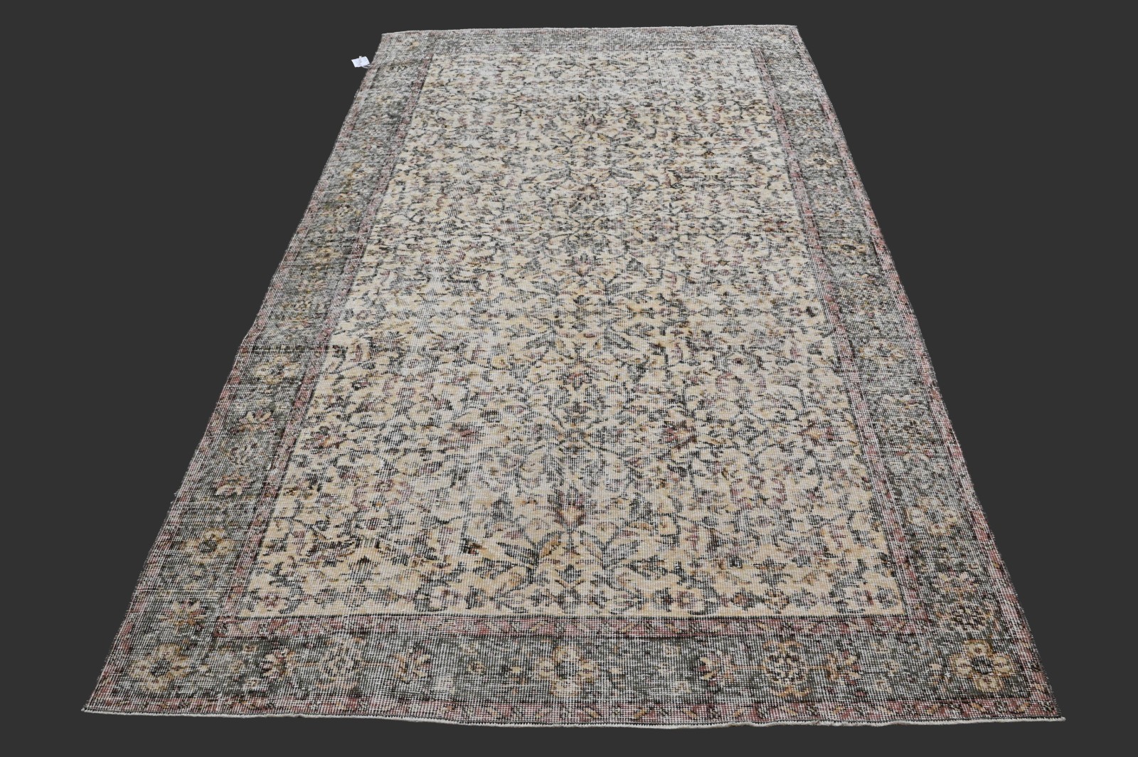 Vintage Turkish Oushak Rug, Beige 5x9 ft, Handmade Wool, Bohemian Anatolian gallery