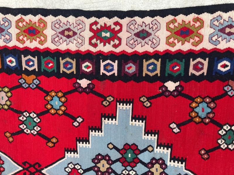 Vintage Traditional Handmade Beautiful Turkish Kilim Floor Rug Carpet 288x198 cm gallery
