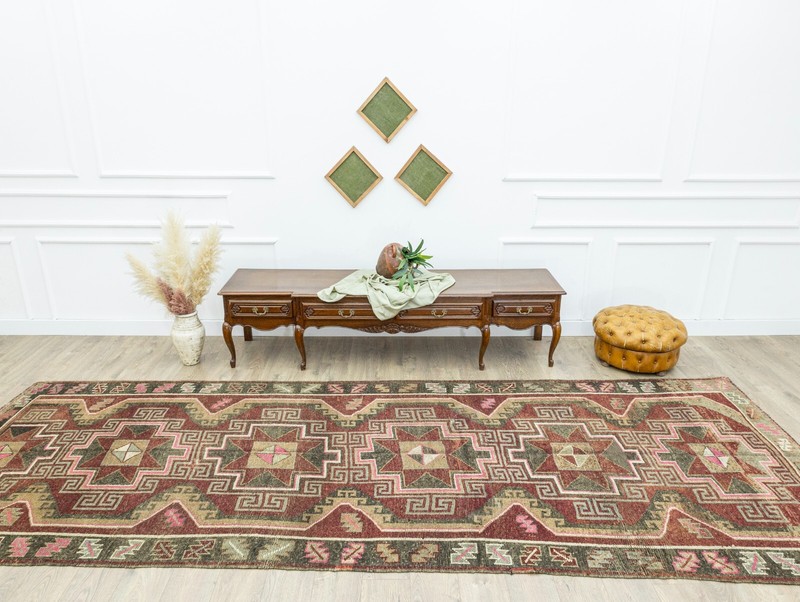 Extra Large and Long Vintage Oushak Runner 5.9x15 ft Hand-Knotted Turkish Carpet gallery
