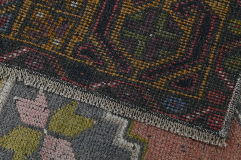 Oushak Turkish Vintage Rug 3x6 Kilim Rug Anatolian Handmade Boho Decor PEACH gallery