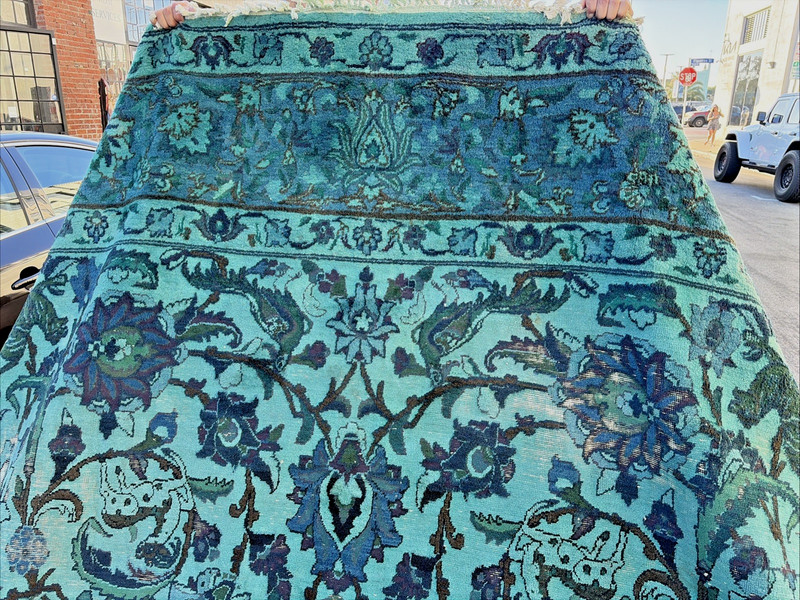 Auth: Antique Rug Mughal Animal Kingdom Beauty Well Aged Teal 10x17 gallery